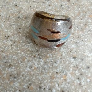 Artisan glass ring